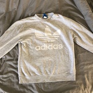 Grey adidas pullover sweatshirt